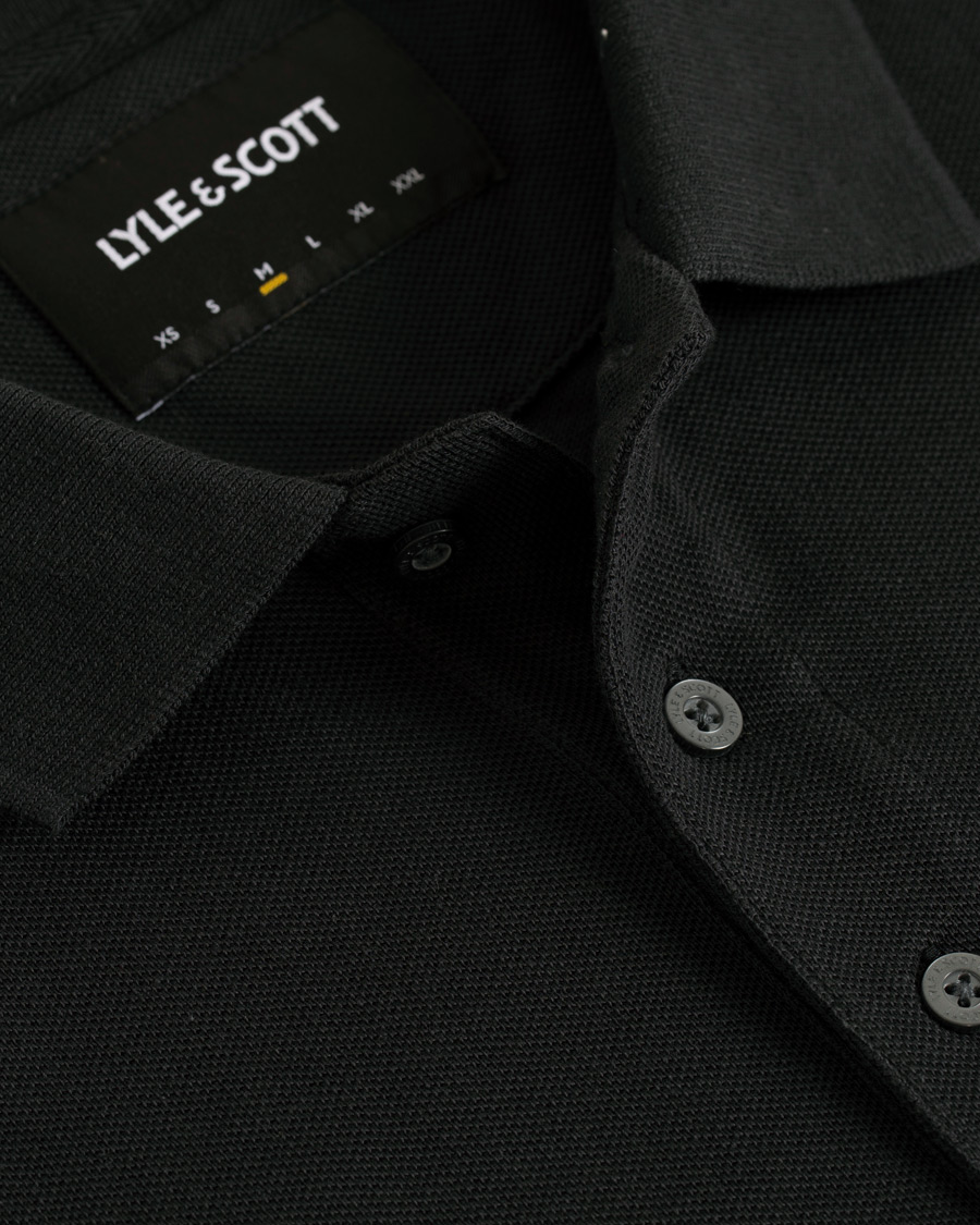 Mies | Puserot | Lyle & Scott | Long Sleeve Plain Polo True Black