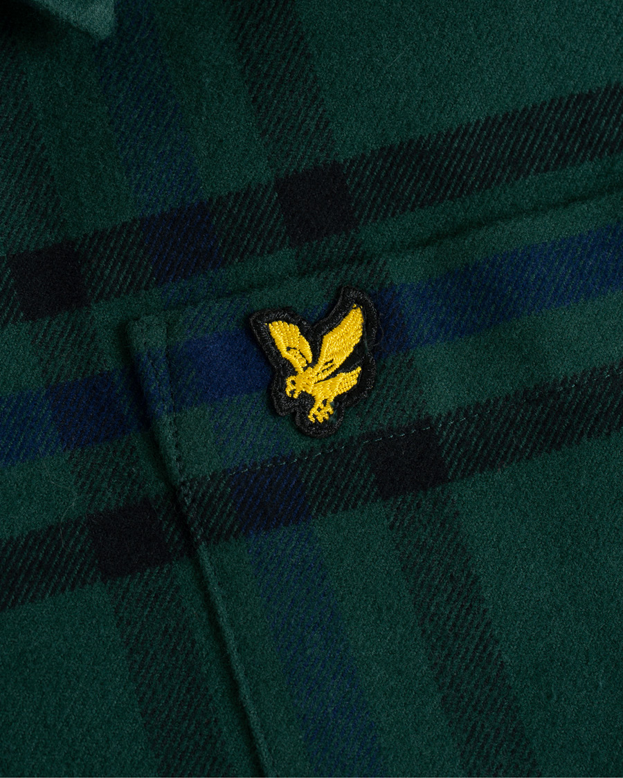 Mies | Kauluspaidat | Lyle & Scott | Tartan Overshirt Jade Green