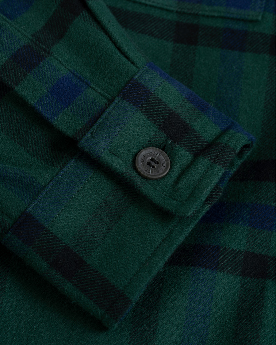 Mies | Kauluspaidat | Lyle & Scott | Tartan Overshirt Jade Green