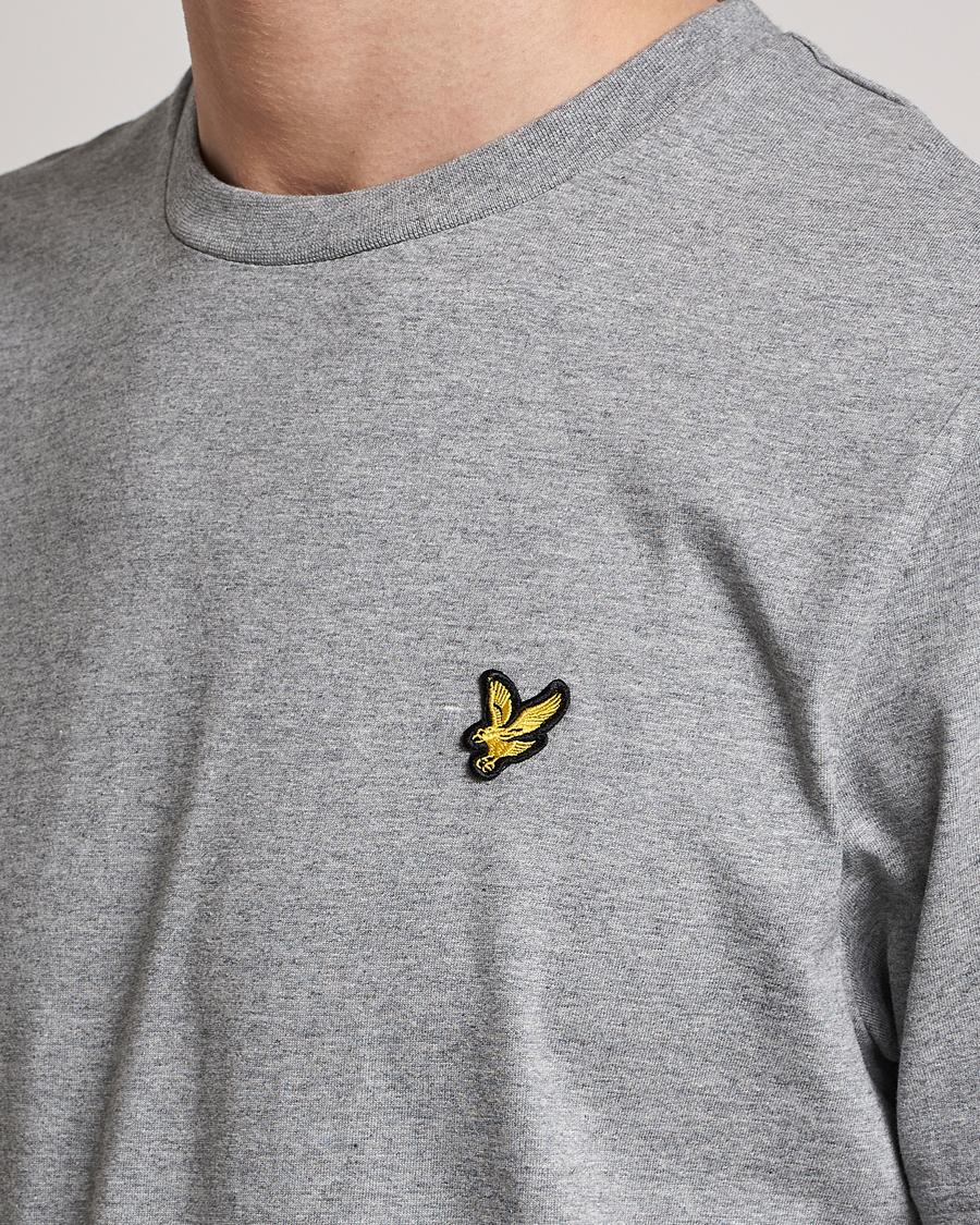 Mies | T-paidat | Lyle & Scott | Crew Neck Organic Cotton T-Shirt Mid Grey Marl