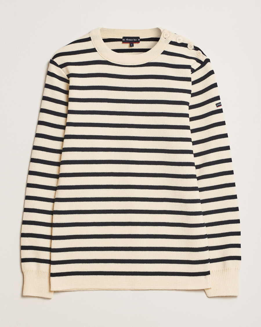 Mies | Puserot | Armor-lux | Fouesnant Classic Sweater Nature/Rich Navy