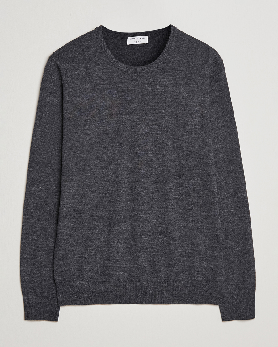 Mies | Puserot | Tiger of Sweden | Nichols Crew Neck Pullover Grey