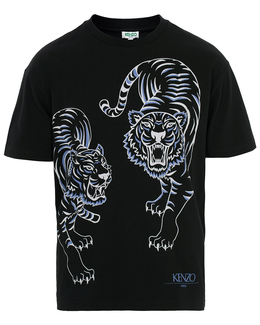 Mies | T-paidat | KENZO | Double Tiger T-shirt Black