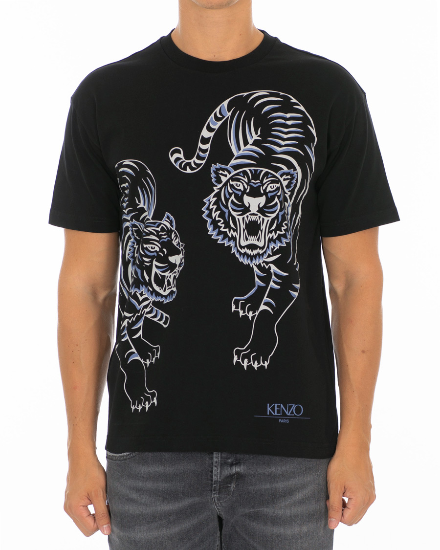 Mies | T-paidat | KENZO | Double Tiger T-shirt Black