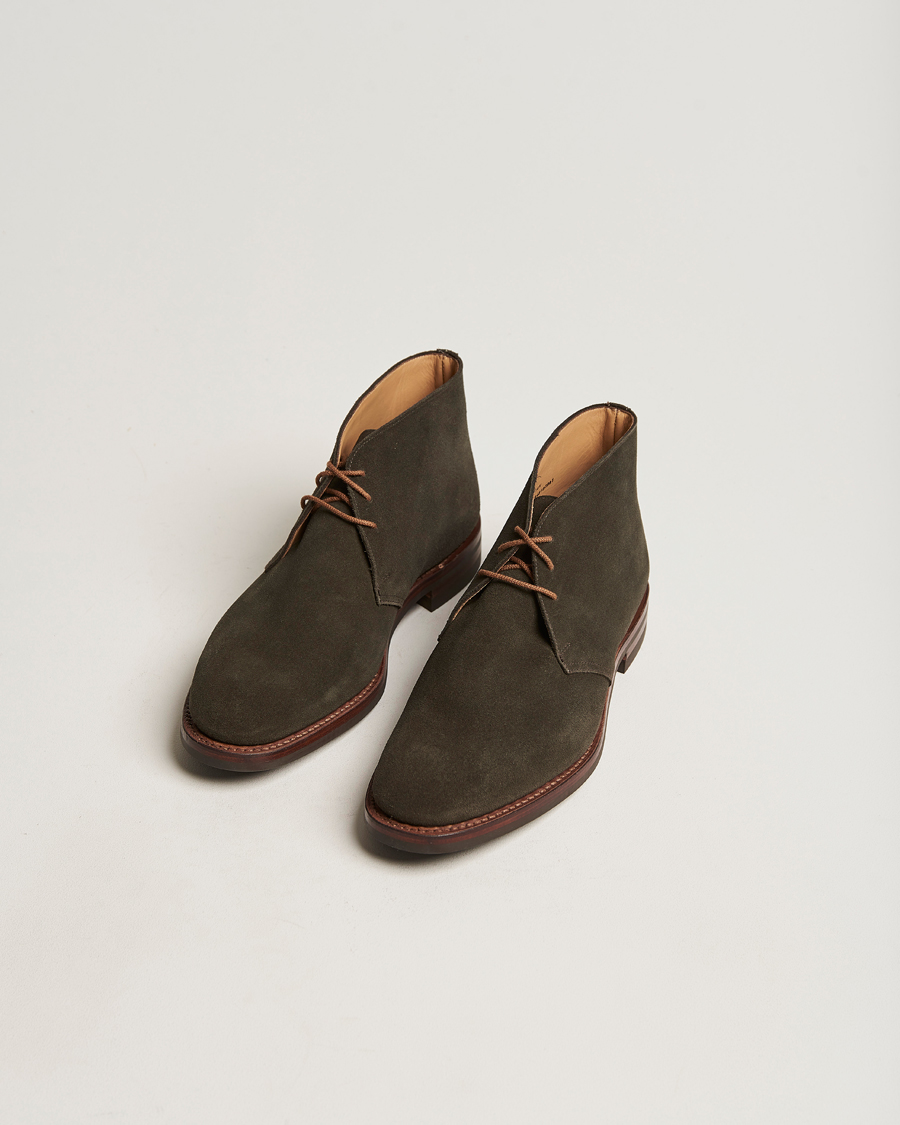 Mies | Crockett & Jones Chiltern Dainite Chukka Boot Green Suede | Crockett & Jones | Chiltern Dainite Chukka Boot Green Suede