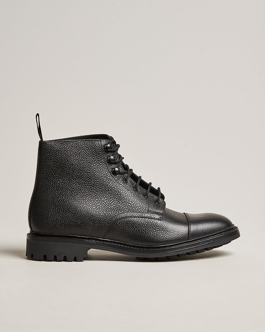 Miehet | Käsintehdyt kengät | Loake 1880 | Sedbergh Derby Boot Black Calf Grain