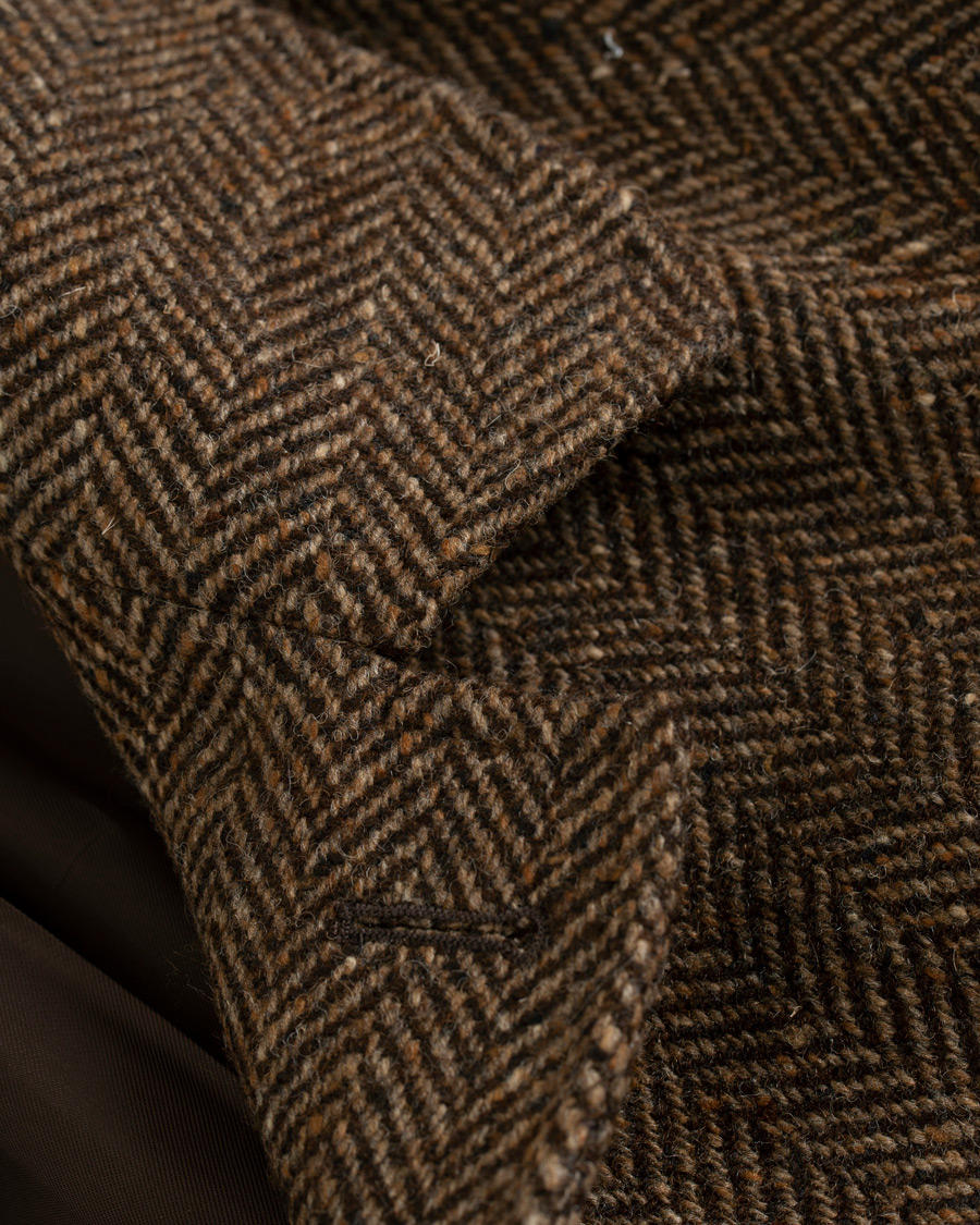 Mies | Takit | Berg&Berg | Nisse Herringbone Raglan Coat Brown