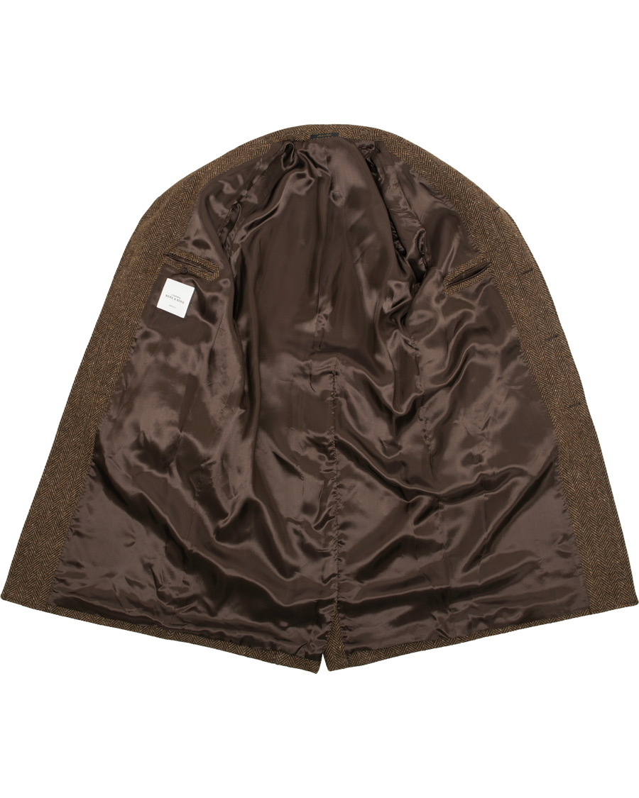 Mies | Takit | Berg&Berg | Nisse Herringbone Raglan Coat Brown