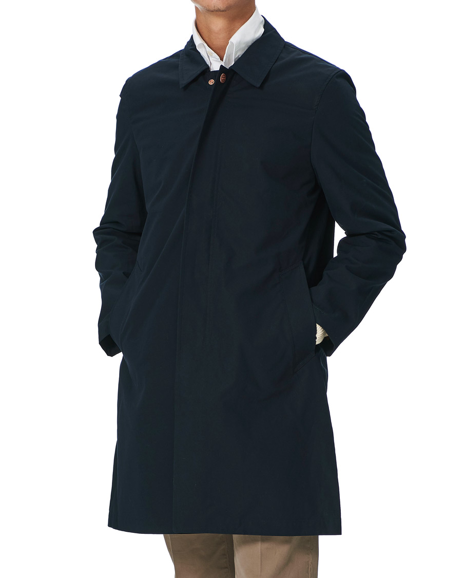 Mies |  | Private White V.C. | Unlined Cotton Ventile Mac Coat 3.0 Midnight