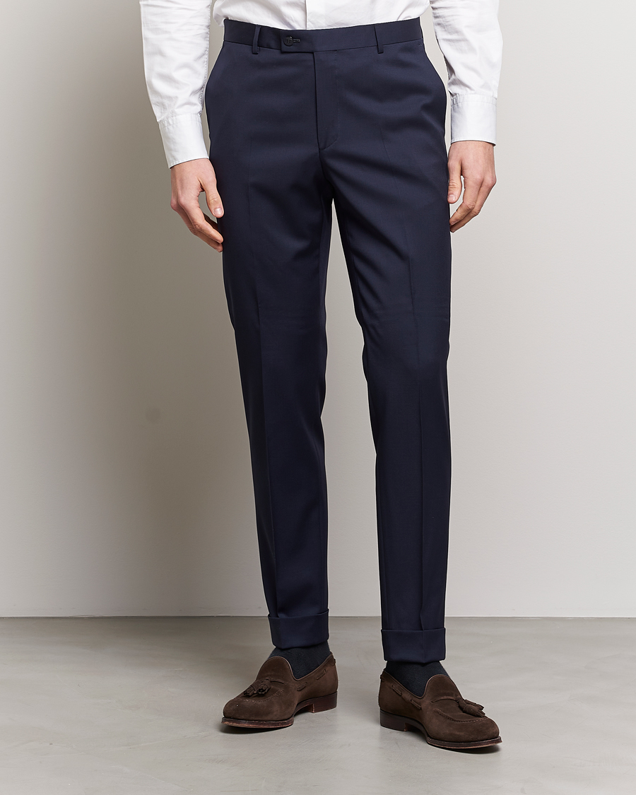 Mies | Housut | Morris | Prestige Wool Suit Trousers Navy