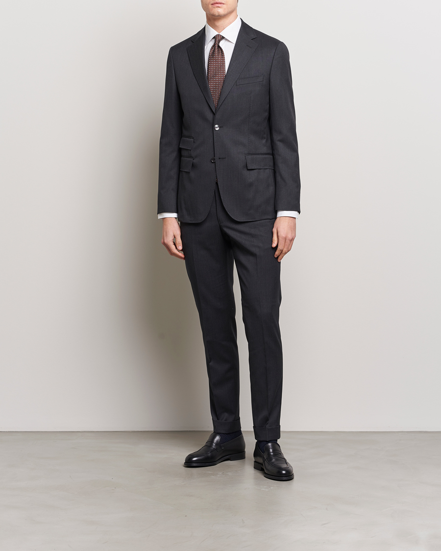 Mies | Housut | Morris | Heritage Prestige Suit Trousers Grey