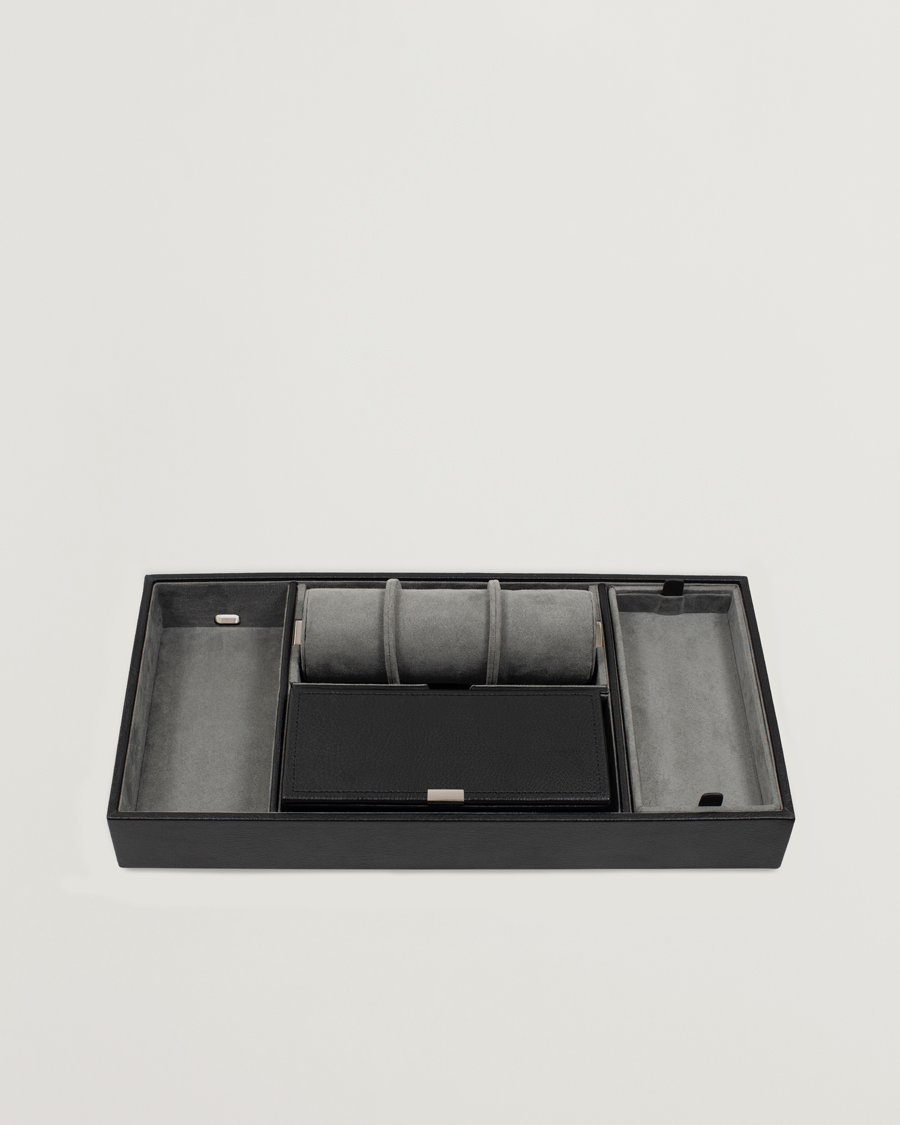 Mies | Kello- ja korurasiat | WOLF | Howard Valet Tray with Cuff Black/Grey Pebble