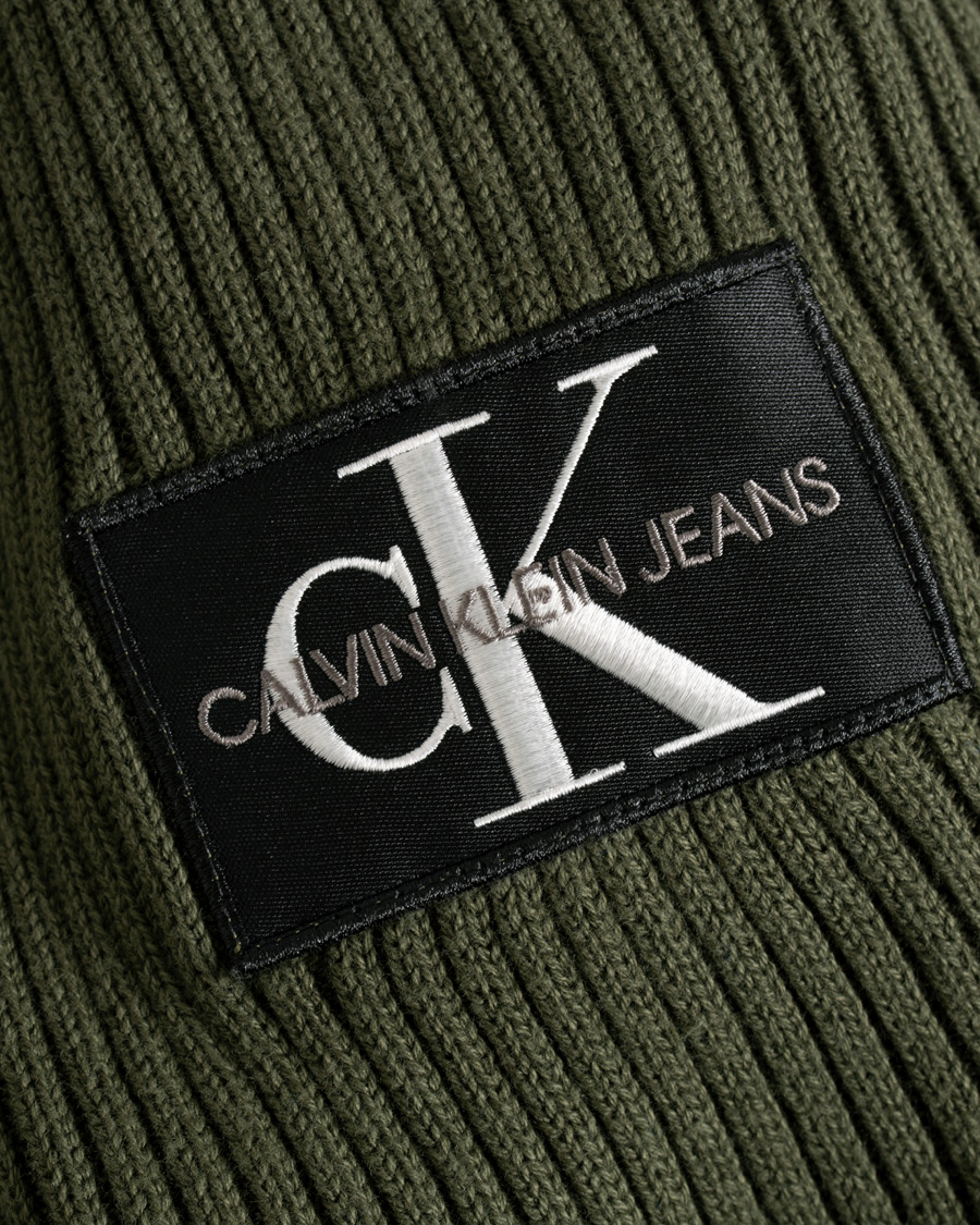 Mies | Puserot | Calvin Klein Jeans | Knitted Monogram Sleeve Badge Crew Neck Deep Depths