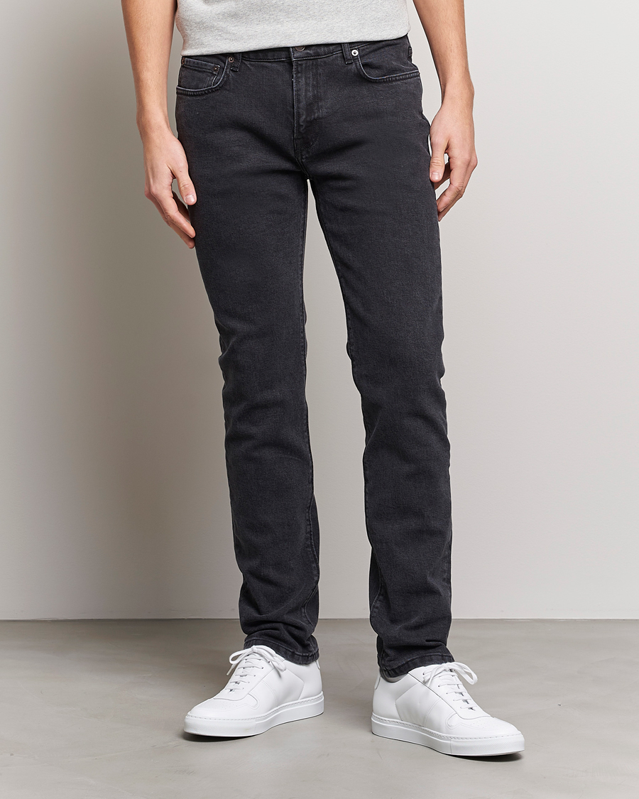 Mies | Mustat farkut | Jeanerica | SM001 Slim Jeans Used Black