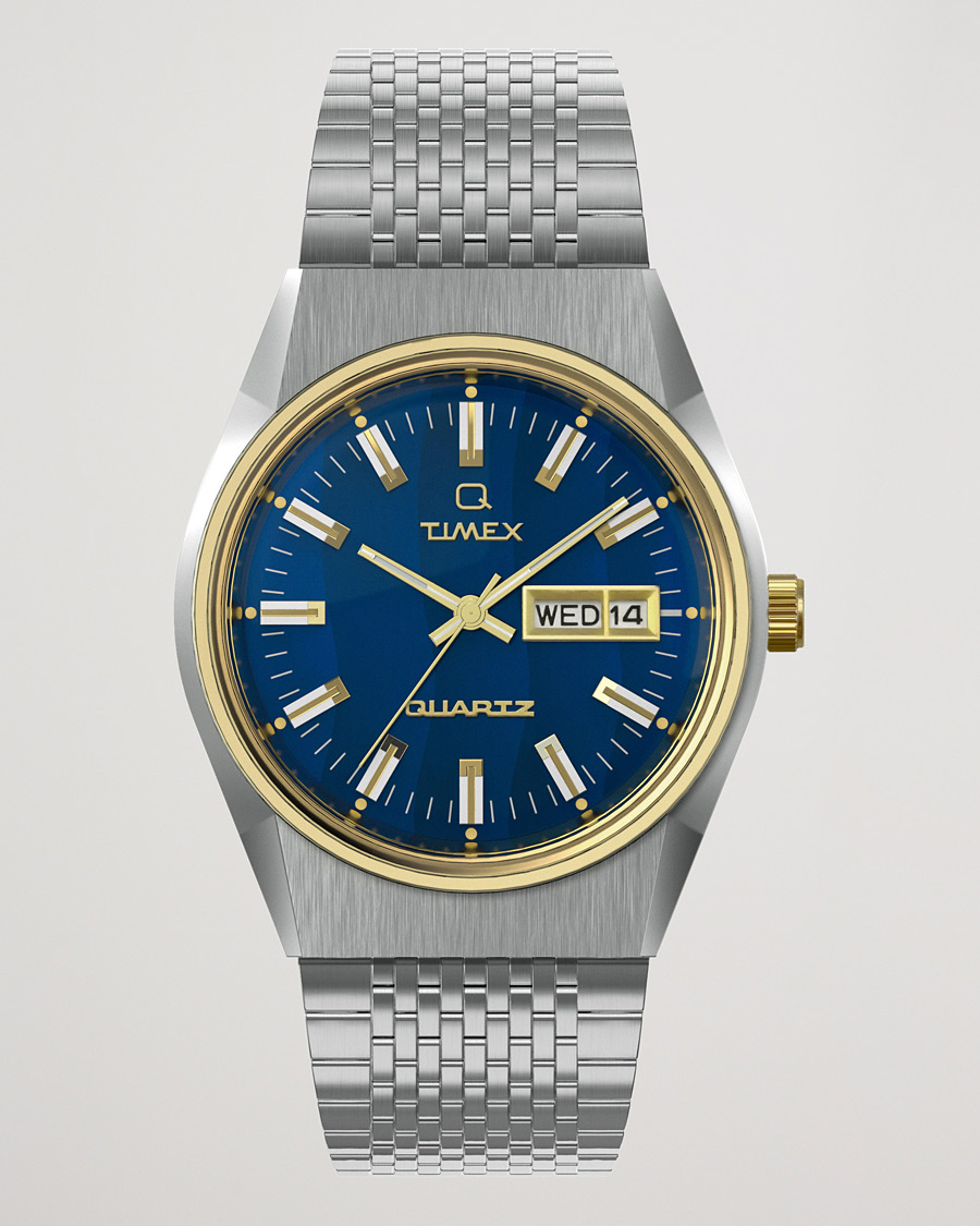 Mies | Timex Q Reissue 1978 Falcon Eye 38mm Steel/Blue Dial | Timex | Q Reissue 1978 Falcon Eye 38mm Steel/Blue Dial