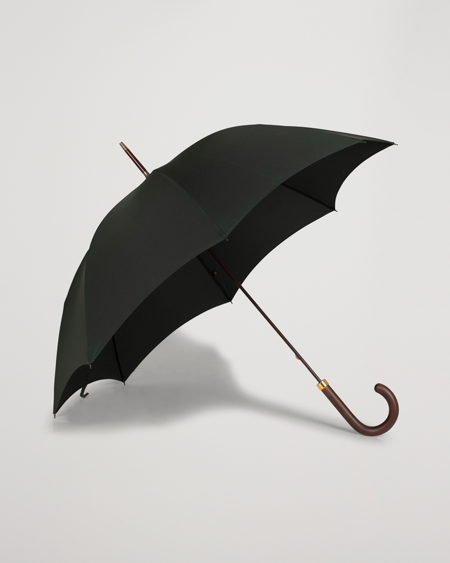 Mies |  | Fox Umbrellas | Polished Hardwood Umbrella  Racing Green