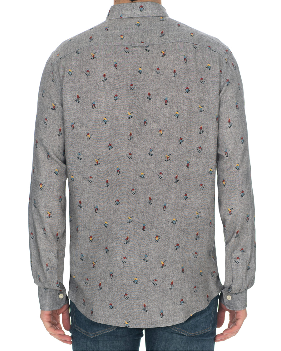 Mies | Kauluspaidat | Morris | Jasper Button Down Tencel Ski Shirt Grey