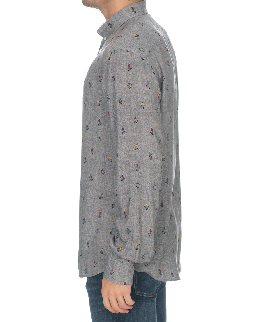 Mies | Kauluspaidat | Morris | Jasper Button Down Tencel Ski Shirt Grey