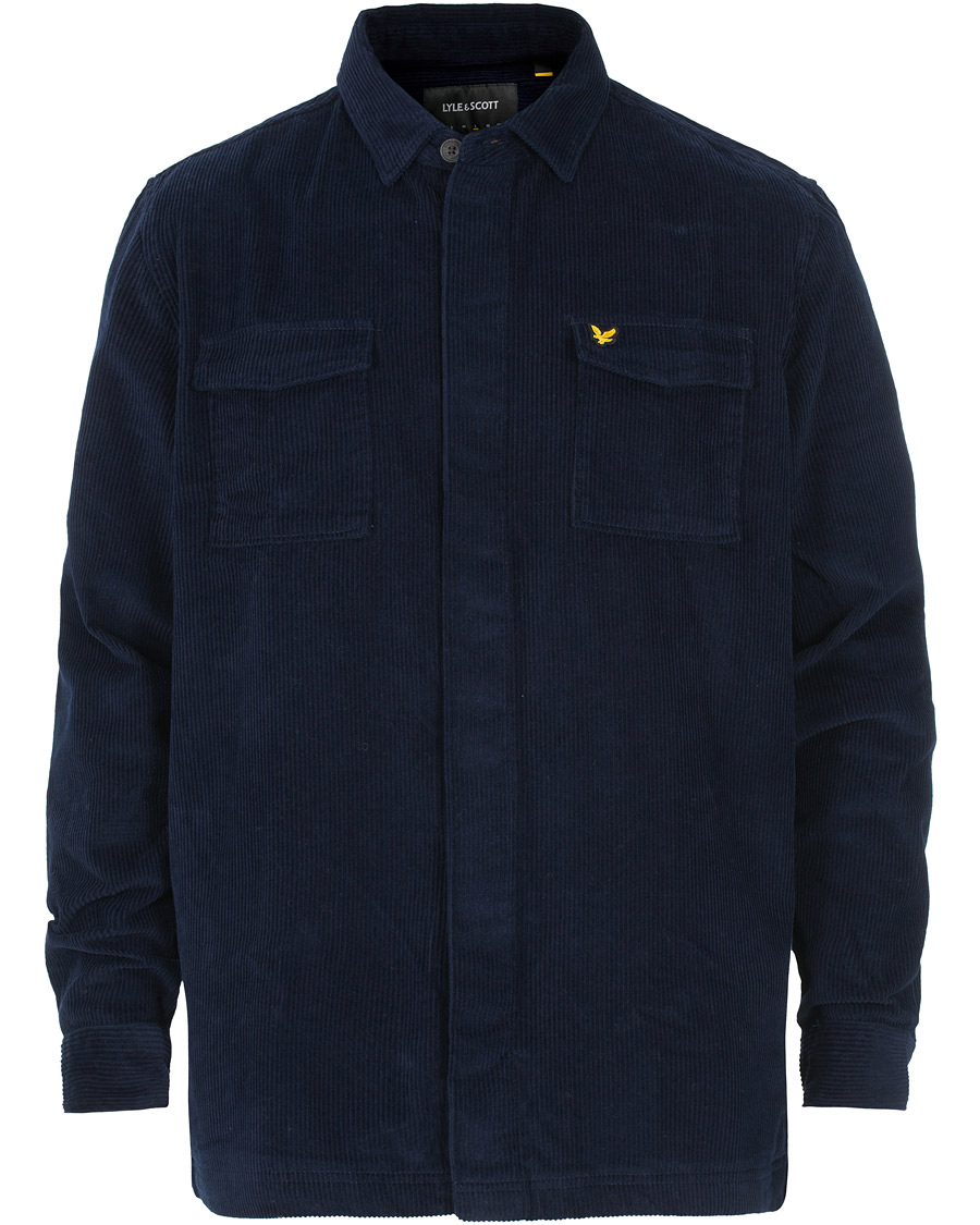 Mies | Kauluspaidat | Lyle & Scott | Corduroy Overshirt Navy