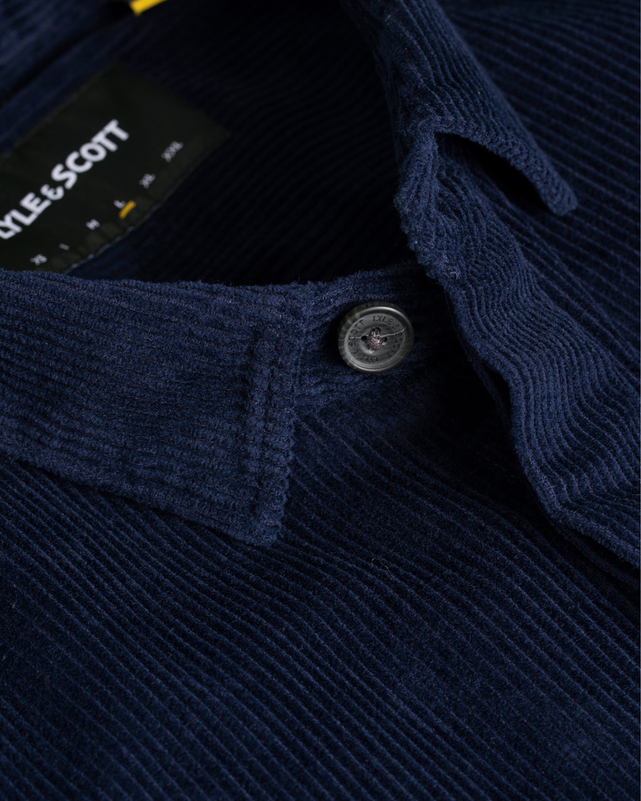 Mies | Kauluspaidat | Lyle & Scott | Corduroy Overshirt Navy