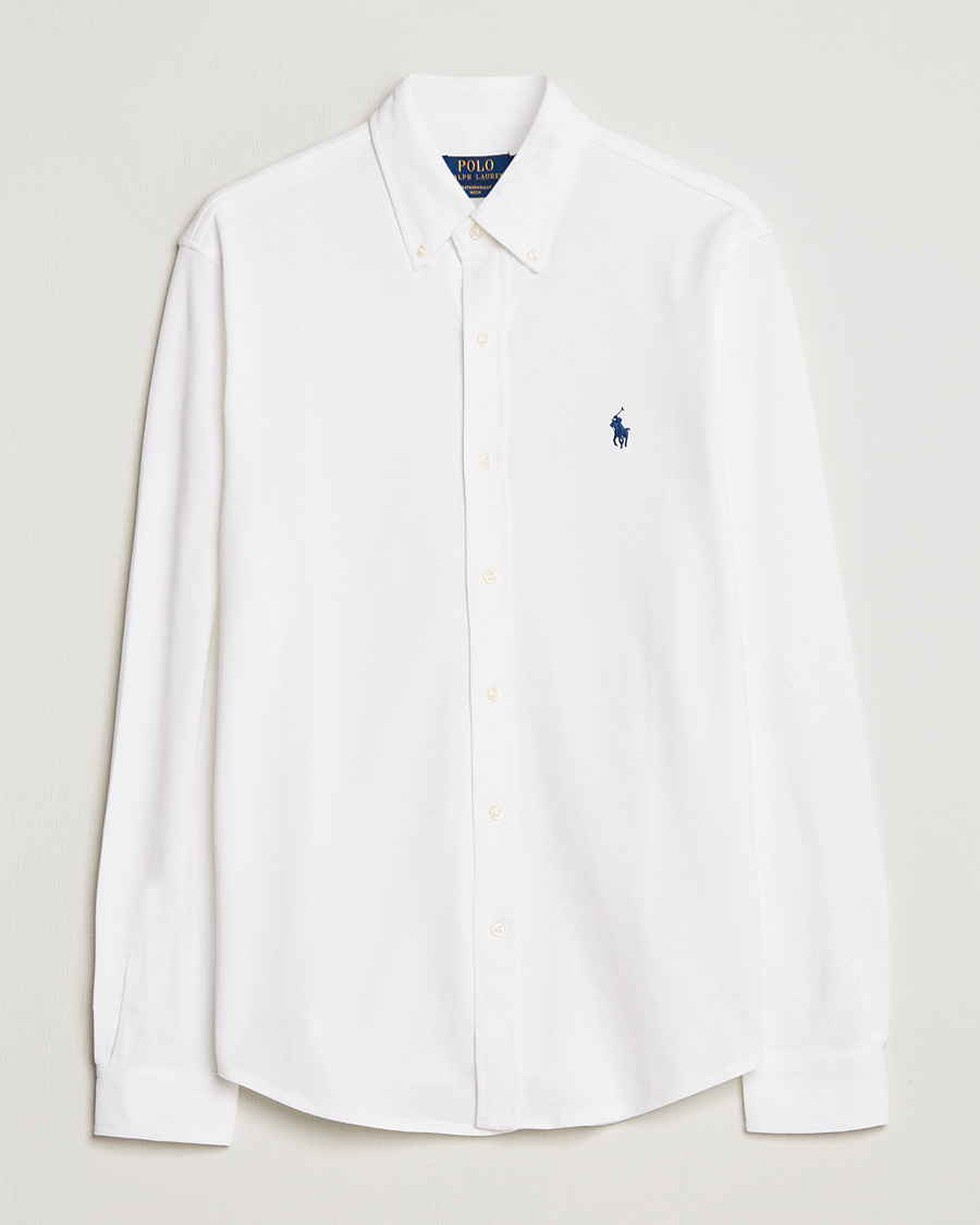 Mies | Kauluspaidat | Polo Ralph Lauren | Featherweight Mesh Shirt White