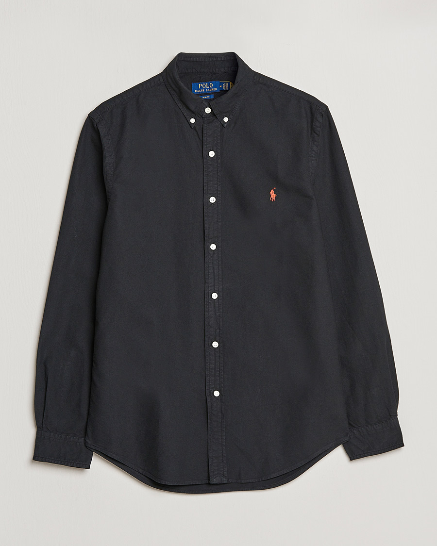 Mies |  | Polo Ralph Lauren | Slim Fit Garment Dyed Oxford Shirt Polo Black