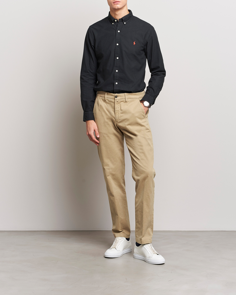 Mies |  | Polo Ralph Lauren | Slim Fit Garment Dyed Oxford Shirt Polo Black