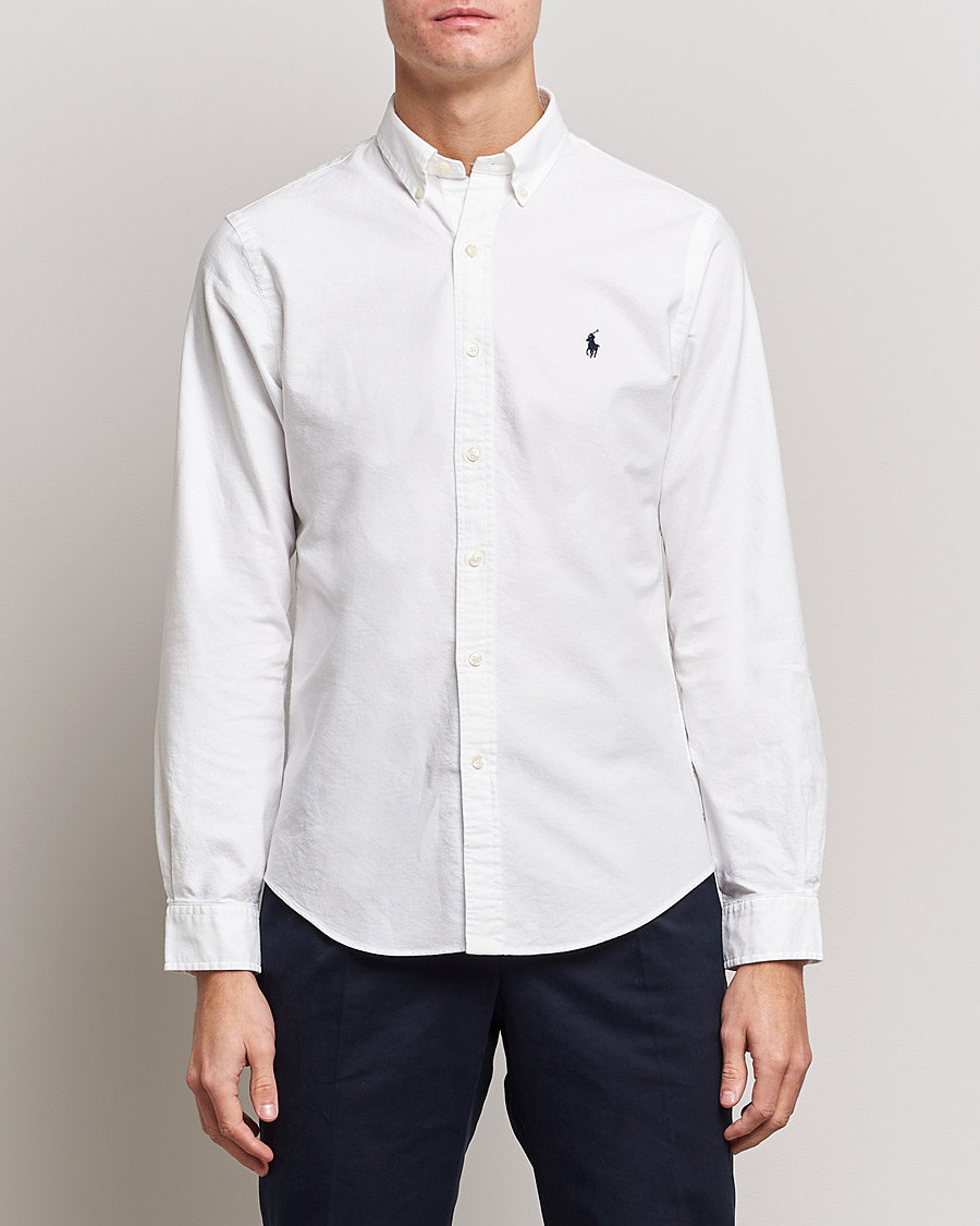 Mies |  | Polo Ralph Lauren | Slim Fit Garment Dyed Oxford Shirt White