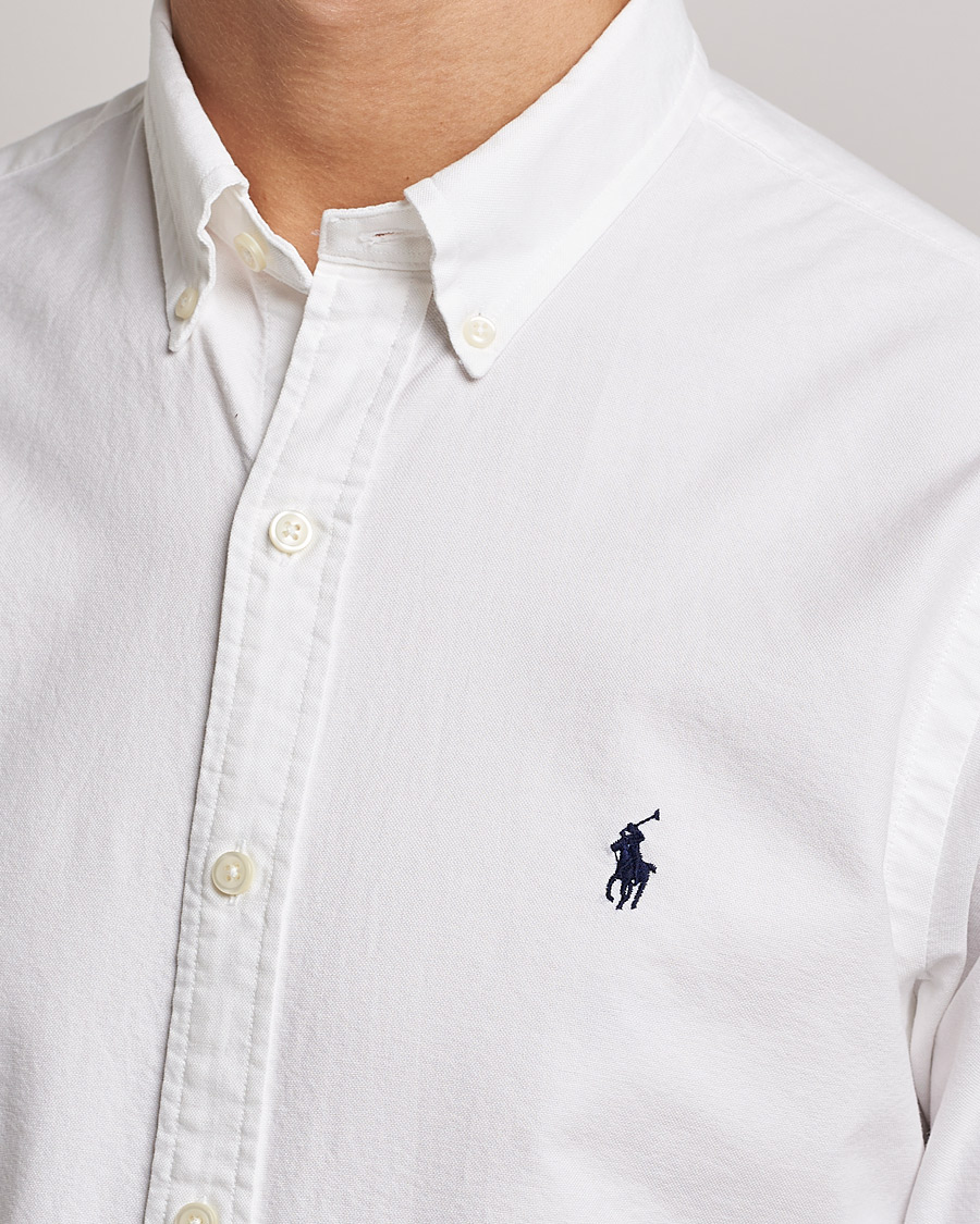 Mies | Kauluspaidat | Polo Ralph Lauren | Slim Fit Garment Dyed Oxford Shirt White