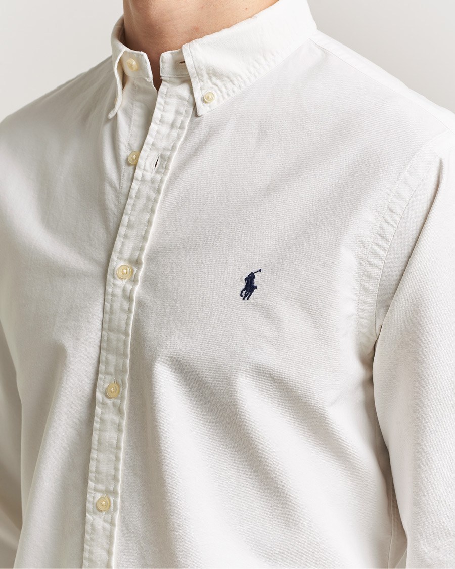 Mies | Kauluspaidat | Polo Ralph Lauren | Slim Fit Garment Dyed Oxford Shirt White