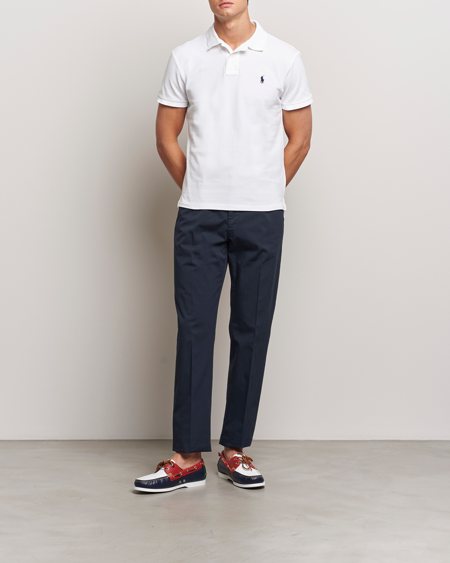 Mies | Pikeet | Polo Ralph Lauren | Custom Slim Fit Polo White