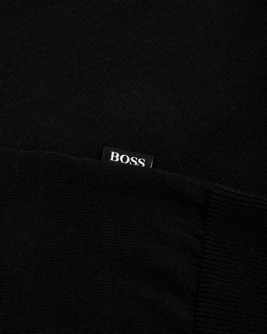 Mies | Puserot | BOSS BLACK | BOSS Grayson Extra Fine Merino Knitted Poloshirt Black
