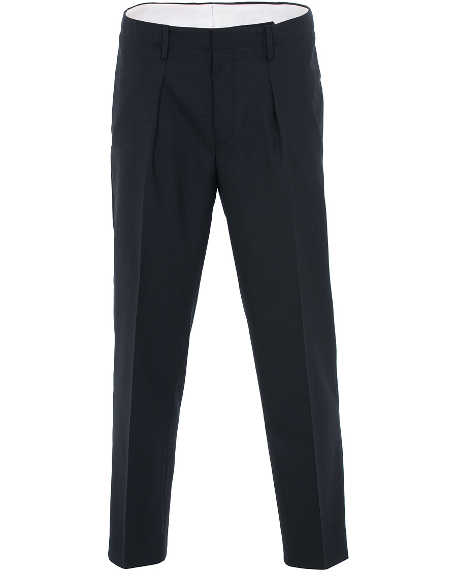 Mies | Housut | Tiger of Sweden | Tarine Cropt Pleated Trousers Navy