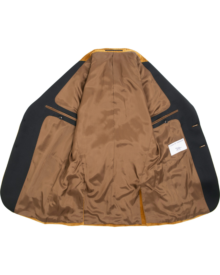 Mies | Pikkutakit | Tiger of Sweden | 1903 Velvet Tuxedo Blazer Mustard