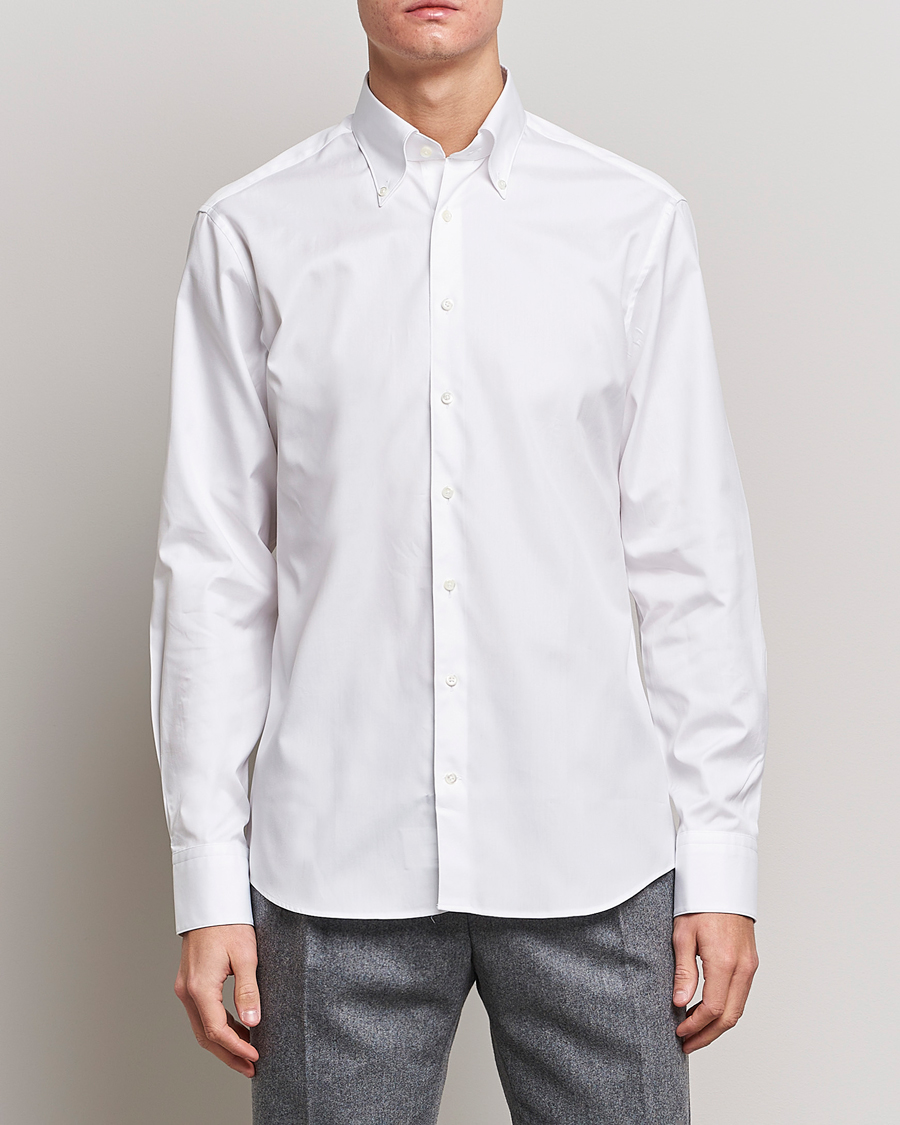 Mies | Vaatteet | Stenströms | Fitted Body Button Down Shirt White