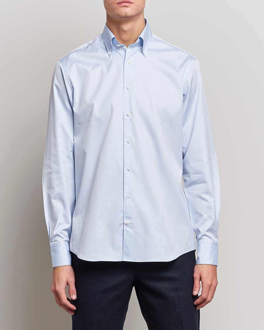 Mies |  | Stenströms | Fitted Body Button Down Shirt Light Blue