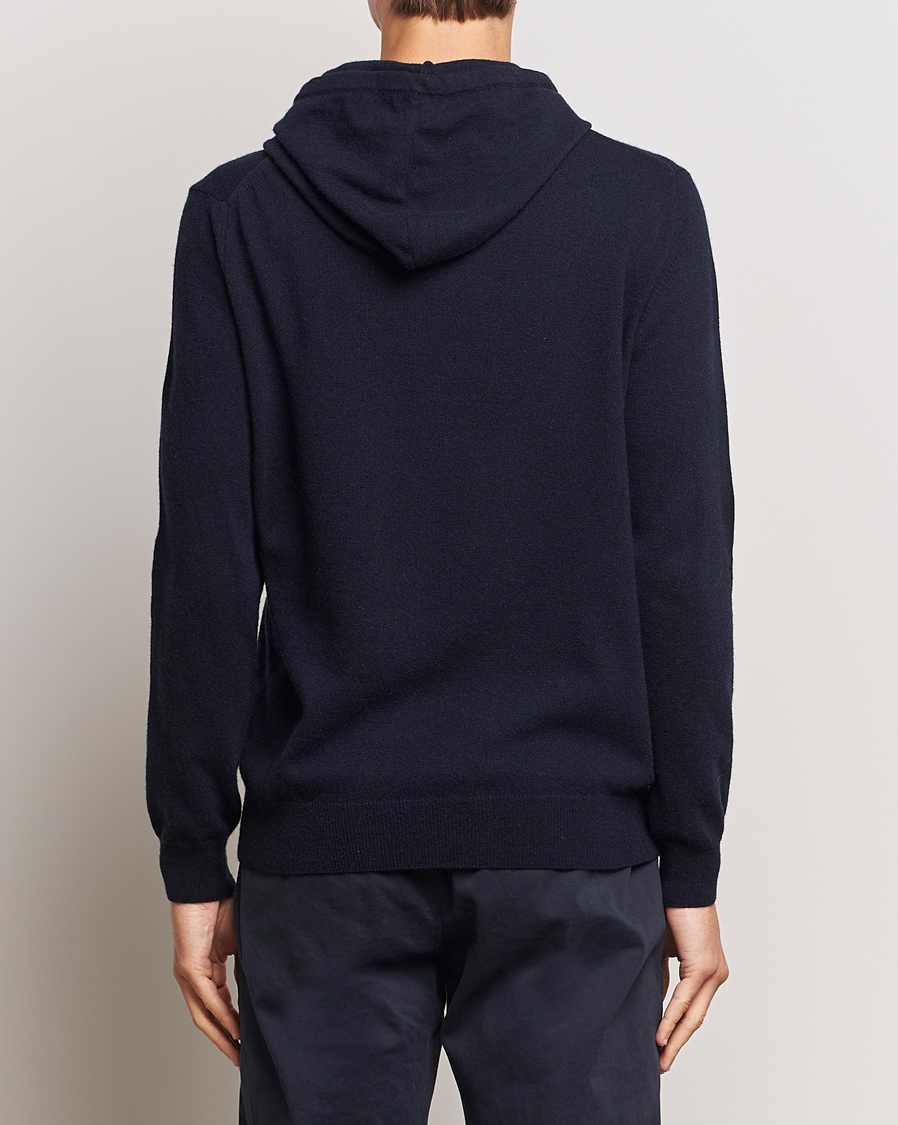 Mies | Puserot | Oscar Jacobson | Pascal Wool/Cashmere Hoodie Navy