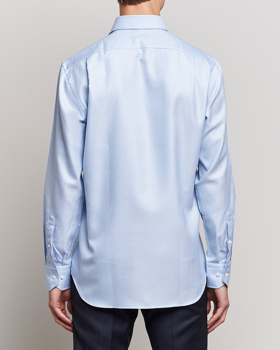 Mies | Kauluspaidat | Stenströms | Fitted Body Houndstooth Shirt Blue