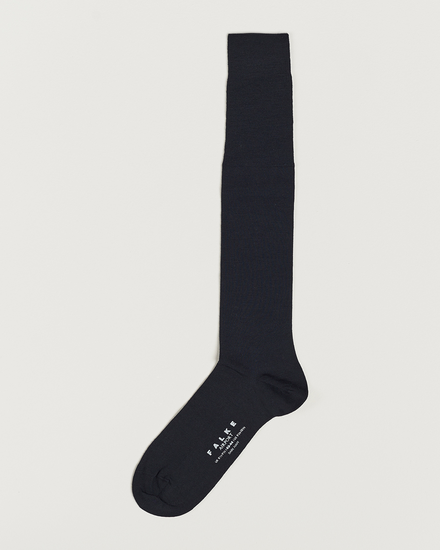 Mies | Alusvaatteet | Falke | Airport Knee Socks Dark Navy