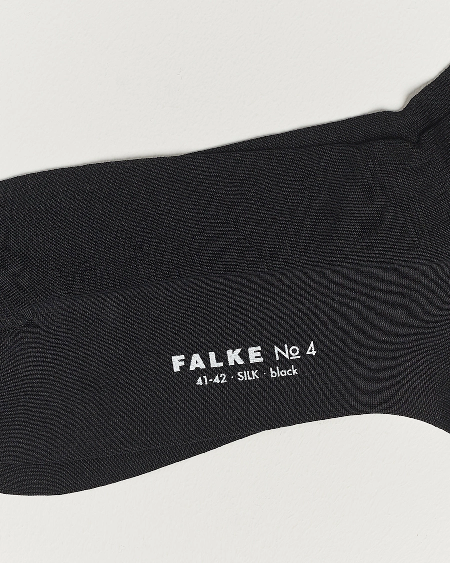 Mies |  | Falke | No. 4 Pure Silk Socks Black