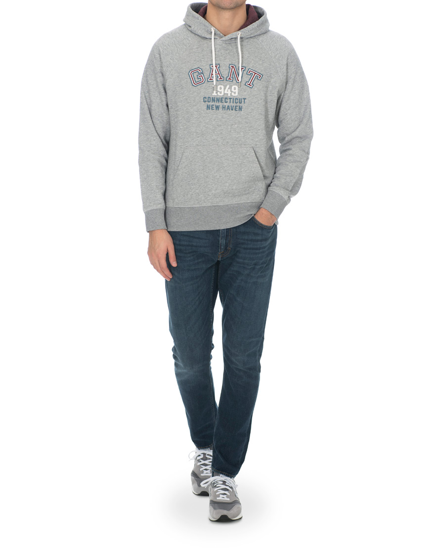 Mies | Puserot | GANT | Graphic Sweat Hoodie Grey Melange