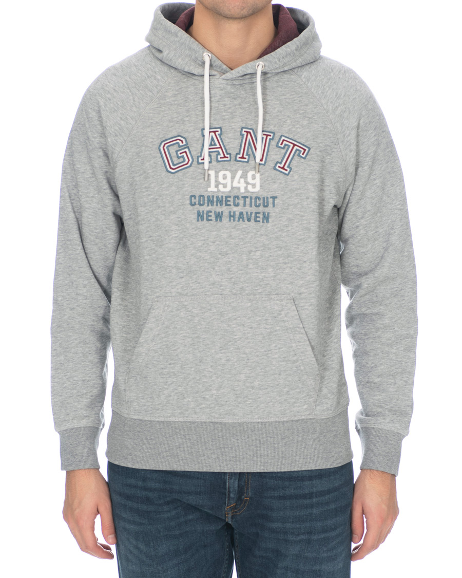 Mies | Puserot | GANT | Graphic Sweat Hoodie Grey Melange