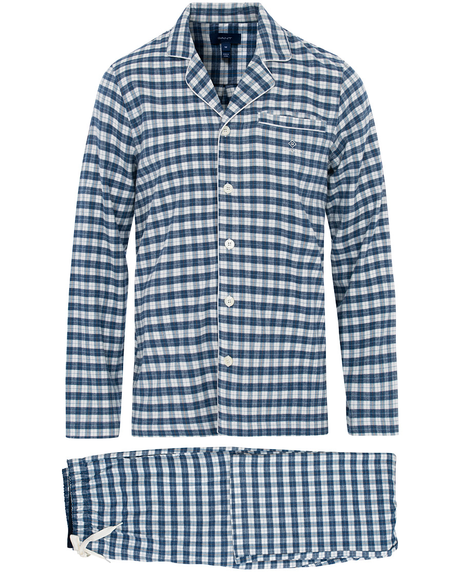 Mies | Alusvaatteet | Gant | Flannel Pyjama Set Eggshell