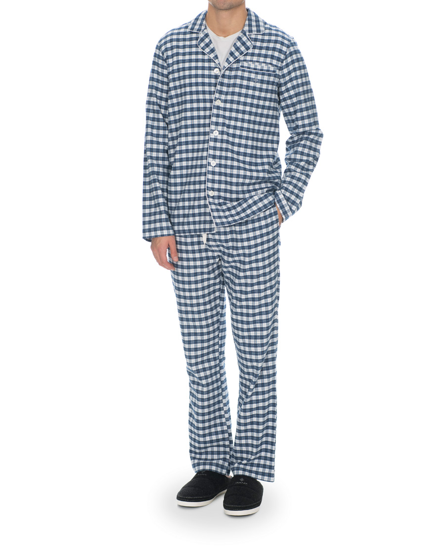 Mies | Alusvaatteet | Gant | Flannel Pyjama Set Eggshell