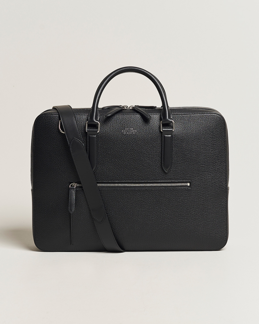 Mies | Laukut | Smythson | SmythsonLudlow Large Briefcase With Zip FrontBlack