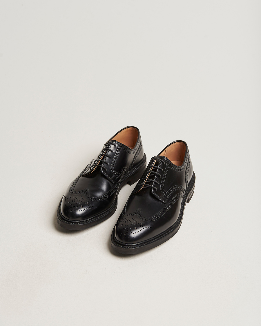 Mies | Käsintehdyt kengät | Crockett & Jones | Pembroke Derbys Black Calf