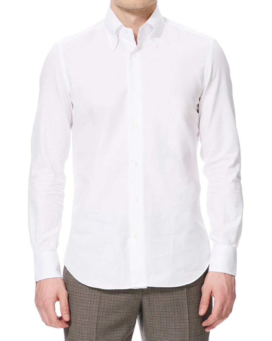 Mies | Kauluspaidat | Mazzarelli | Soft Oxford Button Down Shirt White