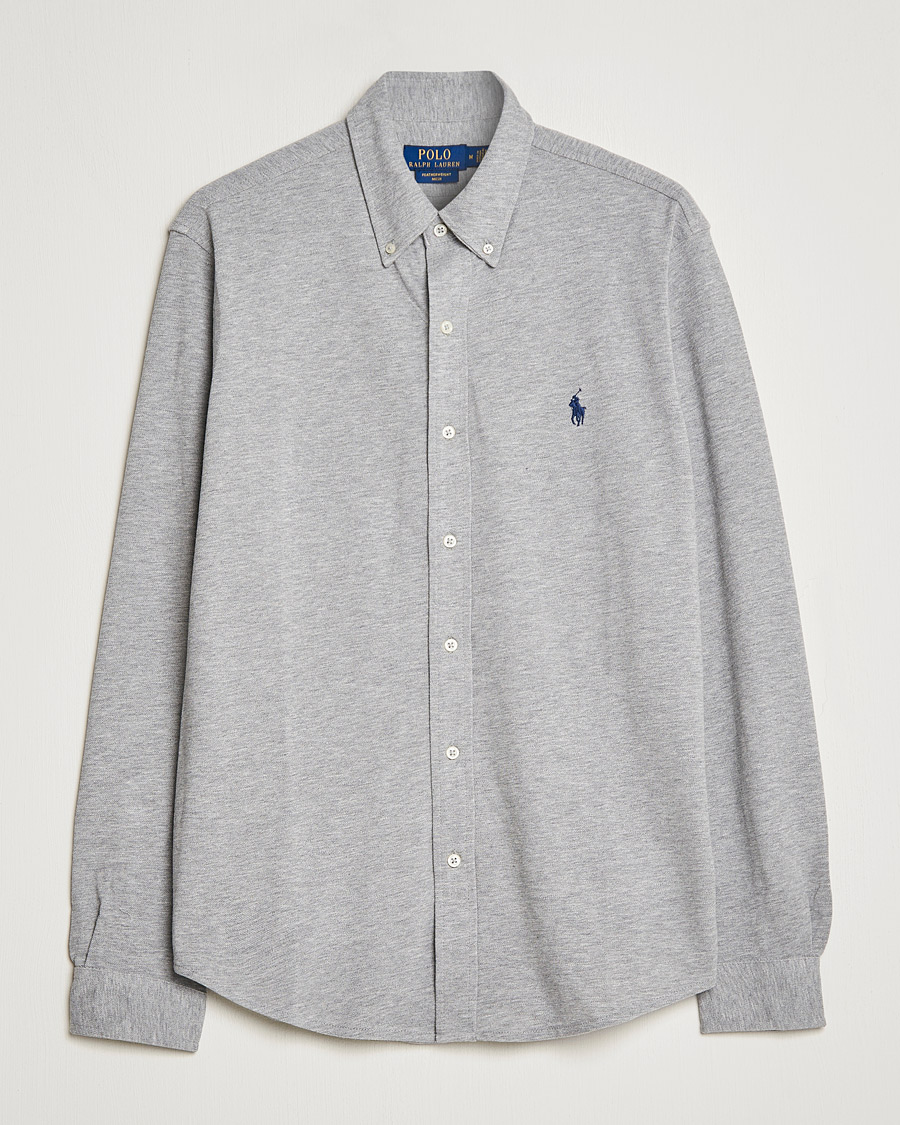 Mies | Kauluspaidat | Polo Ralph Lauren | Slim Fit Featherweight Mesh Shirt Andover Heather