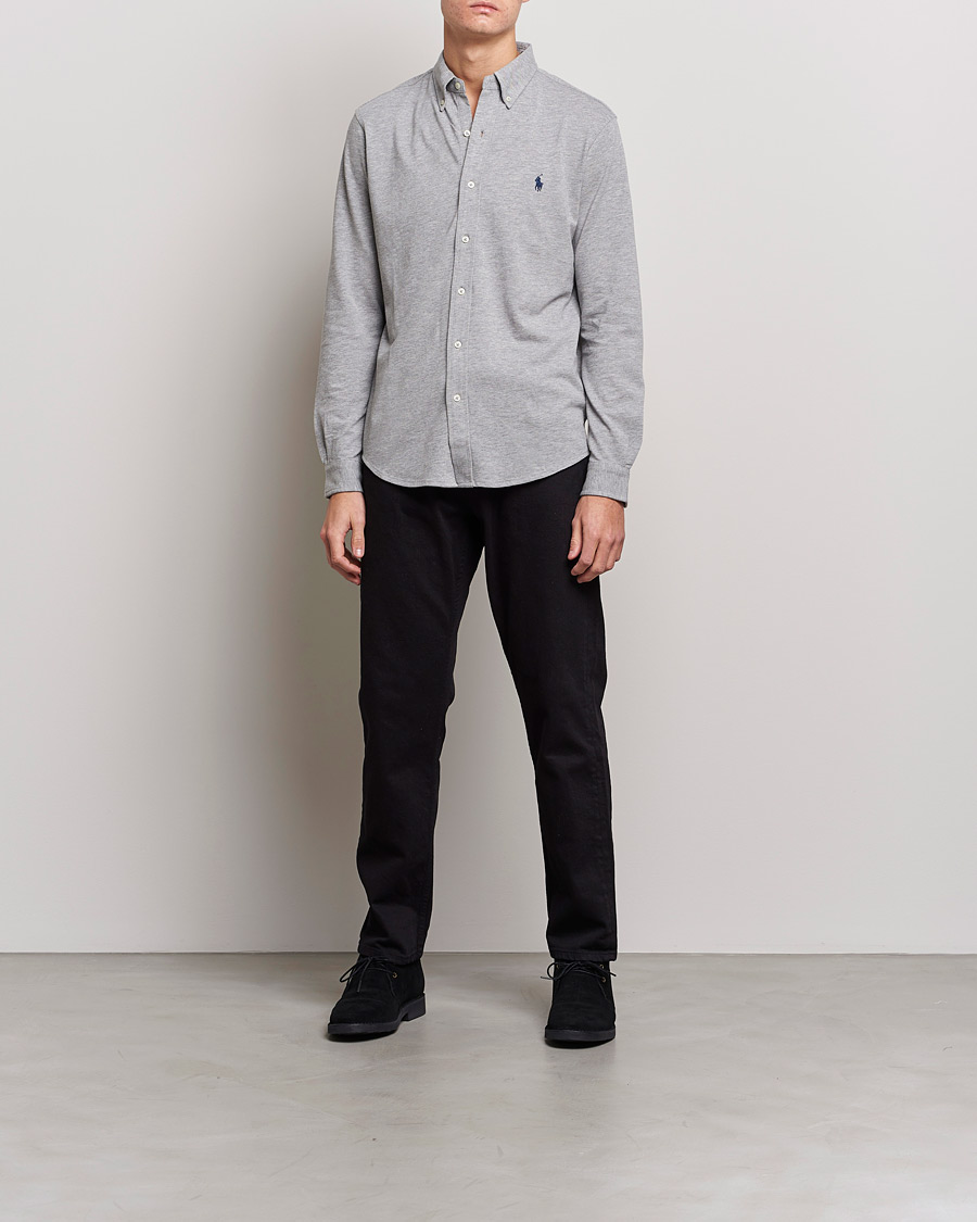 Mies | Kauluspaidat | Polo Ralph Lauren | Slim Fit Featherweight Mesh Shirt Andover Heather
