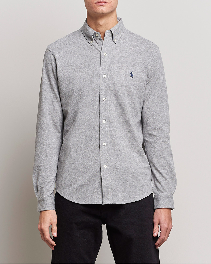 Mies | Kauluspaidat | Polo Ralph Lauren | Slim Fit Featherweight Mesh Shirt Andover Heather